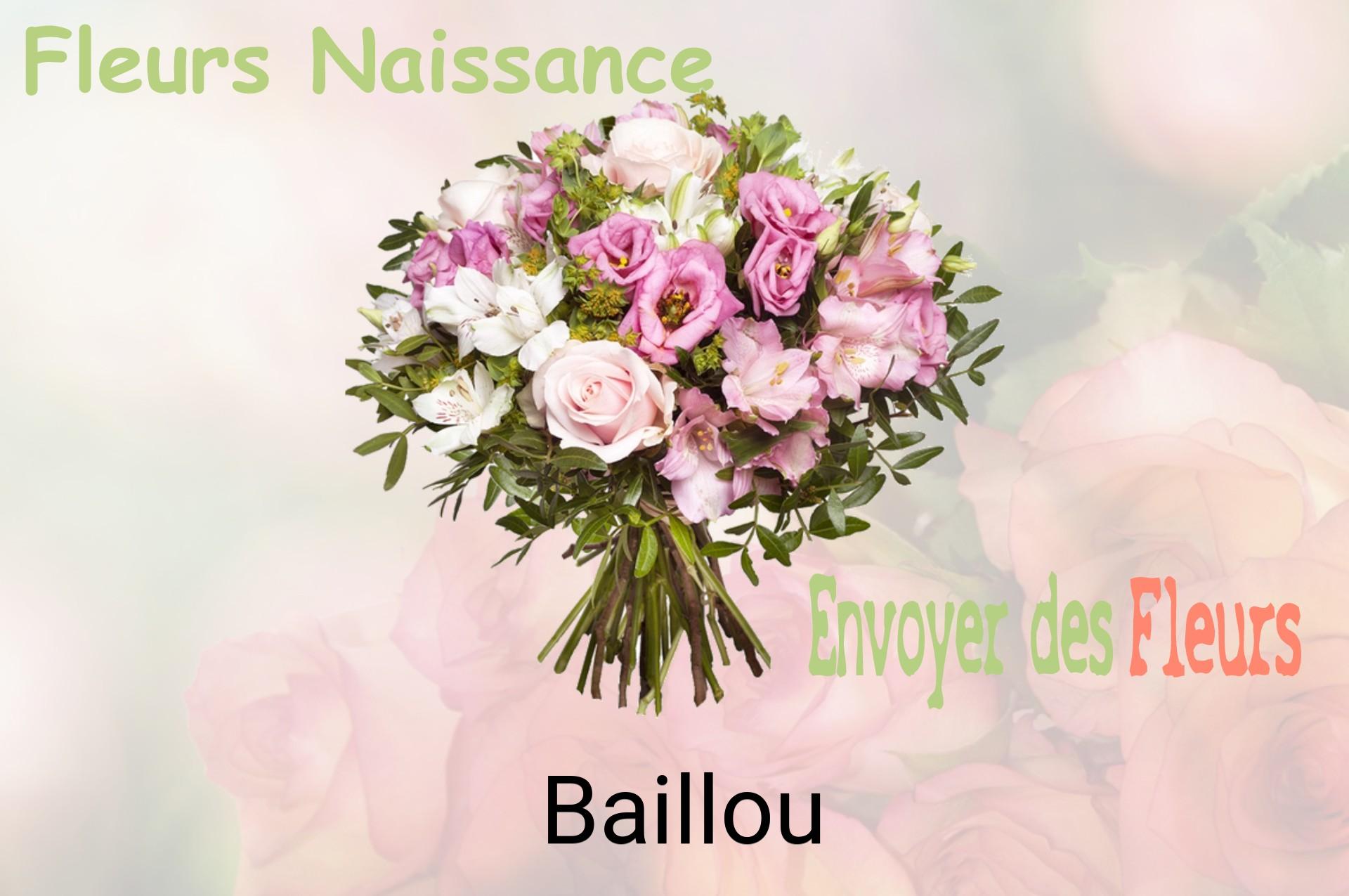 Bouquet de fleurs de naissance livré à Baillou