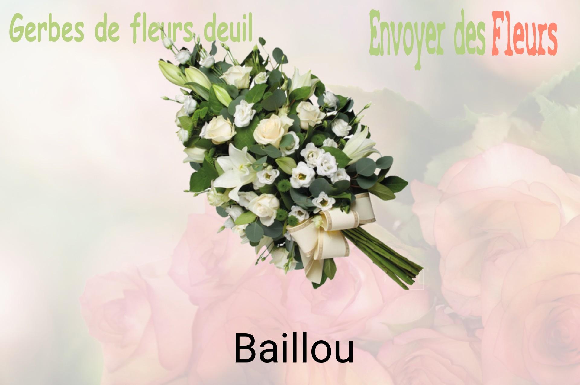 Gerbe de fleurs de deuil livrée à Baillou
